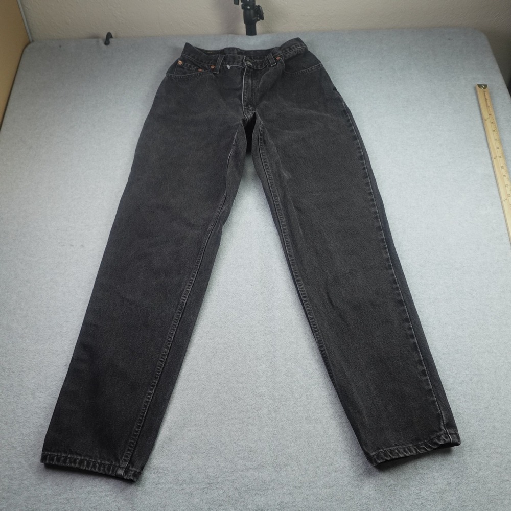 Levi's 550 Jeans Womens 10 Reg M Black Vintage 90s Relaxed Tapered High Rise